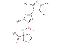N-[1-(aminocarbonyl)cyclopentyl]-1,1',3',5'-tetramethyl-1H,1'H-3,4'-bipyrazole-5-carboxamide
