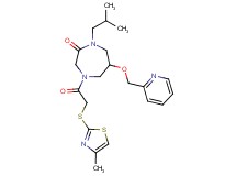 1-isobutyl-4-{[(4-methyl-1,3-thiazol-2-yl)thio]acetyl}-6-(2-pyridinylmethoxy)-1,4-diazepan-2-one
