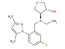 (3R*,4S*)-4-[[2-(3,5-dimethyl-1H-pyrazol-1-yl)-5-fluorobenzyl](ethyl)amino]tetrahydrofuran-3-ol