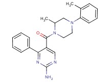 5-{[2-methyl-4-(2-methylphenyl)-1-piperazinyl]carbonyl}-4-phenyl-2-pyrimidinamine