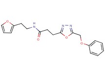 N-[2-(2-furyl)ethyl]-3-[5-(phenoxymethyl)-1,3,4-oxadiazol-2-yl]propanamide
