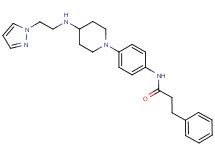 3-phenyl-N-[4-(4-{[2-(1H-pyrazol-1-yl)ethyl]amino}-1-piperidinyl)phenyl]propanamide