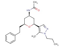 N-[(2S*,4R*,6S*)-2-(5-methyl-1-propyl-1H-pyrazol-4-yl)-6-(2-phenylethyl)tetrahydro-2H-pyran-4-yl]acetamide