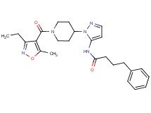 N-(1-{1-[(3-ethyl-5-methyl-4-isoxazolyl)carbonyl]-4-piperidinyl}-1H-pyrazol-5-yl)-4-phenylbutanamide