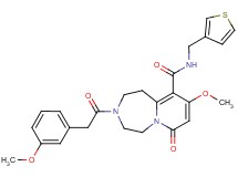 9-methoxy-3-[(3-methoxyphenyl)acetyl]-7-oxo-N-(3-thienylmethyl)-1,2,3,4,5,7-hexahydropyrido[1,2-d][1,4]diazepine-10-carboxamide