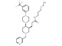 N-(3-ethoxypropyl)-3-((3S*,4R*)-1-(3-pyridinylmethyl)-4-{4-[3-(trifluoromethyl)phenyl]-1-piperazinyl}-3-piperidinyl)propanamide