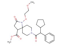 methyl 8-[cyclopentyl(phenyl)acetyl]-1-(2-methoxyethoxy)-2-oxo-1,8-diazaspiro[4.5]decane-4-carboxylate