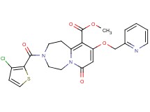 methyl 3-[(3-chloro-2-thienyl)carbonyl]-7-oxo-9-(2-pyridinylmethoxy)-1,2,3,4,5,7-hexahydropyrido[1,2-d][1,4]diazepine-10-carboxylate