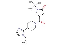 1-tert-butyl-4-{[4-(1-ethyl-1H-imidazol-2-yl)piperidin-1-yl]carbonyl}pyrrolidin-2-one