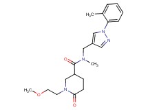 1-(2-methoxyethyl)-N-methyl-N-{[1-(2-methylphenyl)-1H-pyrazol-4-yl]methyl}-6-oxo-3-piperidinecarboxamide