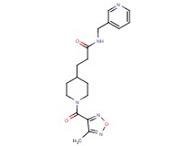 3-{1-[(4-methyl-1,2,5-oxadiazol-3-yl)carbonyl]-4-piperidinyl}-N-(3-pyridinylmethyl)propanamide