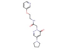 2-[6-oxo-4-(1-pyrrolidinyl)-1(6H)-pyridazinyl]-N-[2-(3-pyridinyloxy)ethyl]acetamide