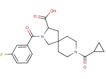 8-(cyclopropylcarbonyl)-2-(3-fluorobenzoyl)-2,8-diazaspiro[4.5]decane-3-carboxylic acid