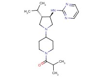 N-[rel-(3R,4S)-1-(1-isobutyryl-4-piperidinyl)-4-isopropyl-3-pyrrolidinyl]-2-pyrimidinamine hydrochloride