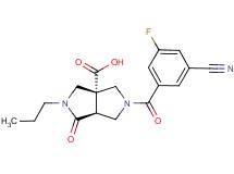 (3aR*,6aS*)-5-(3-cyano-5-fluorobenzoyl)-1-oxo-2-propylhexahydropyrrolo[3,4-c]pyrrole-3a(1H)-carboxylic acid