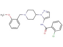 2-chloro-N-{1-[1-(2-methoxybenzyl)-4-piperidinyl]-1H-pyrazol-5-yl}benzamide