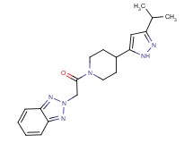 2-{2-[4-(3-isopropyl-1H-pyrazol-5-yl)piperidin-1-yl]-2-oxoethyl}-2H-1,2,3-benzotriazole