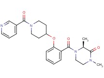 (3S)-1,3-dimethyl-4-(2-{[1-(3-pyridinylcarbonyl)-4-piperidinyl]oxy}benzoyl)-2-piperazinone