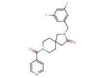 2-(3,5-difluorobenzyl)-8-isonicotinoyl-2,8-diazaspiro[4.5]decan-3-one