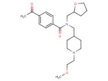 4-acetyl-N-{[1-(2-methoxyethyl)-4-piperidinyl]methyl}-N-(tetrahydro-2-furanylmethyl)benzamide
