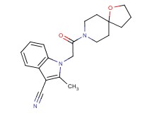 2-methyl-1-[2-(1-oxa-8-azaspiro[4.5]dec-8-yl)-2-oxoethyl]-1H-indole-3-carbonitrile