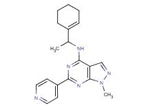 N-(1-cyclohex-1-en-1-ylethyl)-1-methyl-6-pyridin-4-yl-1H-pyrazolo[3,4-d]pyrimidin-4-amine