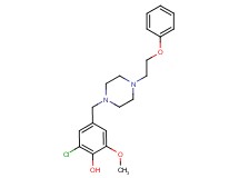 2-chloro-6-methoxy-4-{[4-(2-phenoxyethyl)-1-piperazinyl]methyl}phenol