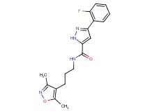 N-[3-(3,5-dimethyl-4-isoxazolyl)propyl]-3-(2-fluorophenyl)-1H-pyrazole-5-carboxamide