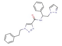 1-(2-phenylethyl)-N-[1-phenyl-2-(1H-pyrazol-1-yl)ethyl]-1H-1,2,3-triazole-4-carboxamide