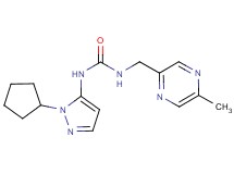 N-(1-cyclopentyl-1H-pyrazol-5-yl)-N'-[(5-methylpyrazin-2-yl)methyl]urea