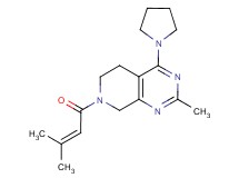 2-methyl-7-(3-methylbut-2-enoyl)-4-pyrrolidin-1-yl-5,6,7,8-tetrahydropyrido[3,4-d]pyrimidine