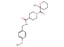 N-(4-methoxybenzyl)-1-[(2-methyltetrahydro-2H-pyran-2-yl)carbonyl]-4-piperidinecarboxamide