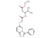 ethyl 4-methyl-3-[({[3-(3-pyridinyl)[1,2,4]triazolo[4,3-b]pyridazin-6-yl]thio}acetyl)amino]pentanoate