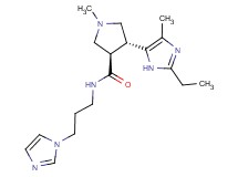 (3R*,4R*)-4-(2-ethyl-4-methyl-1H-imidazol-5-yl)-N-[3-(1H-imidazol-1-yl)propyl]-1-methylpyrrolidine-3-carboxamide