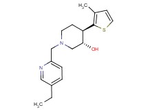 (3S*,4R*)-1-[(5-ethylpyridin-2-yl)methyl]-4-(3-methyl-2-thienyl)piperidin-3-ol