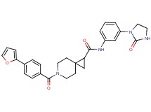 6-[4-(2-furyl)benzoyl]-N-[3-(2-oxo-1-imidazolidinyl)phenyl]-6-azaspiro[2.5]octane-1-carboxamide