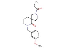 7-(3-methoxybenzyl)-2-propionyl-2,7-diazaspiro[4.5]decan-6-one