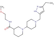 1'-[(3-ethyl-1H-pyrazol-5-yl)methyl]-N-(2-methoxyethyl)-1,4'-bipiperidine-3-carboxamide