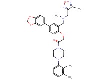 (5-(1,3-benzodioxol-5-yl)-2-{2-[4-(2,3-dimethylphenyl)-1-piperazinyl]-2-oxoethoxy}benzyl)methyl[(4-methyl-1,2,5-oxadiazol-3-yl)methyl]amine