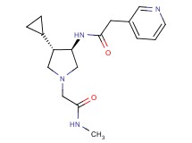2-{rel-(3S,4R)-3-cyclopropyl-4-[(3-pyridinylacetyl)amino]-1-pyrrolidinyl}-N-methylacetamide dihydrochloride