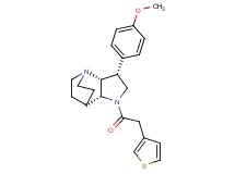 (3R*,3aR*,7aR*)-3-(4-methoxyphenyl)-1-(3-thienylacetyl)octahydro-4,7-ethanopyrrolo[3,2-b]pyridine