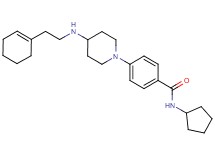 4-(4-{[2-(1-cyclohexen-1-yl)ethyl]amino}-1-piperidinyl)-N-cyclopentylbenzamide
