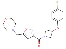 4-[(3-{[3-(4-fluorophenoxy)azetidin-1-yl]carbonyl}isoxazol-5-yl)methyl]morpholine