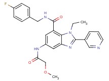 1-ethyl-N-(4-fluorobenzyl)-5-[(methoxyacetyl)amino]-2-(3-pyridinyl)-1H-benzimidazole-7-carboxamide