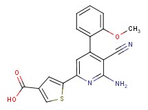 5-[6-amino-5-cyano-4-(2-methoxyphenyl)pyridin-2-yl]thiophene-3-carboxylic acid