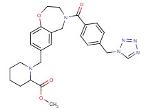 methyl 1-({4-[4-(1H-tetrazol-1-ylmethyl)benzoyl]-2,3,4,5-tetrahydro-1,4-benzoxazepin-7-yl}methyl)-2-piperidinecarboxylate