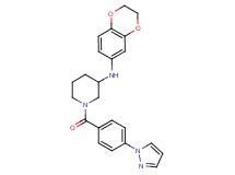 N-(2,3-dihydro-1,4-benzodioxin-6-yl)-1-[4-(1H-pyrazol-1-yl)benzoyl]-3-piperidinamine