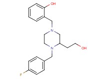 2-{[4-(4-fluorobenzyl)-3-(2-hydroxyethyl)-1-piperazinyl]methyl}phenol