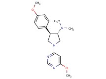(3S*,4R*)-4-(4-methoxyphenyl)-1-(6-methoxy-4-pyrimidinyl)-N,N-dimethyl-3-pyrrolidinamine