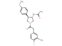 N-[(3S*,4R*)-1-[(4-fluoro-3-methylphenyl)acetyl]-4-(4-methoxyphenyl)pyrrolidin-3-yl]acetamide